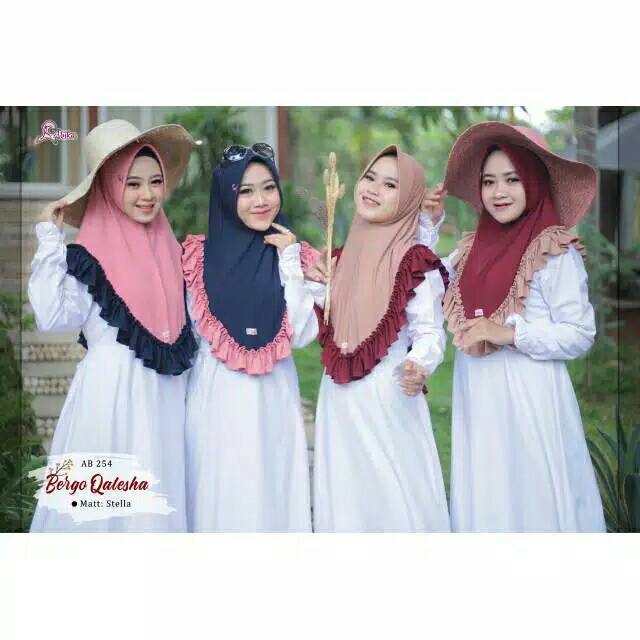 BERGO QALESHA ORI BY ABIKA, HIJAB INSTAN, JILBAB INSTAN, KERUDUNG