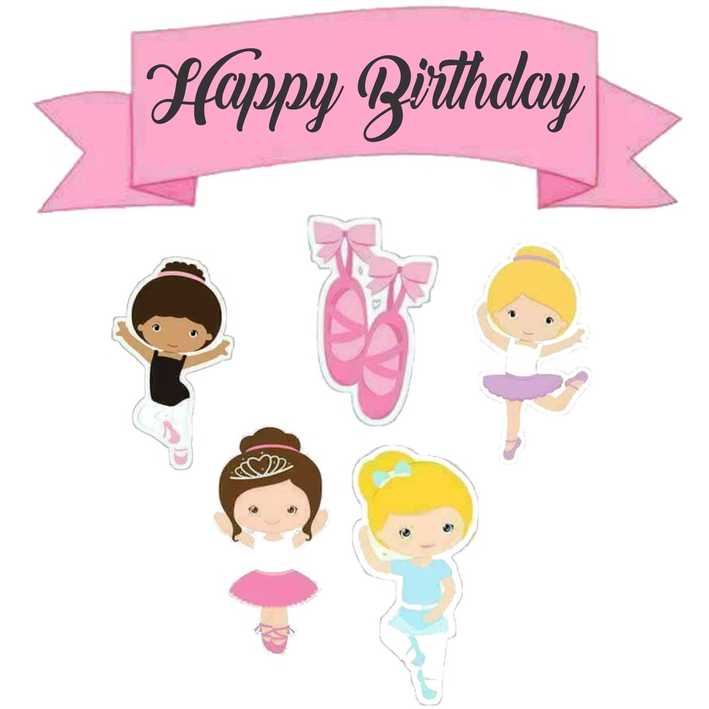 

TOPPER CAKE CUSTOM TOPPER ULANG TAHUN / HIASAN KUE BALLERINA