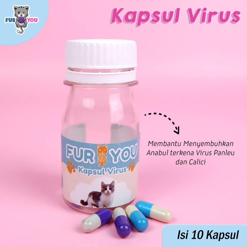 Vitamin Virus Botol Kapsul Virus Kucing terkena Panleukopenia Distamper Calici