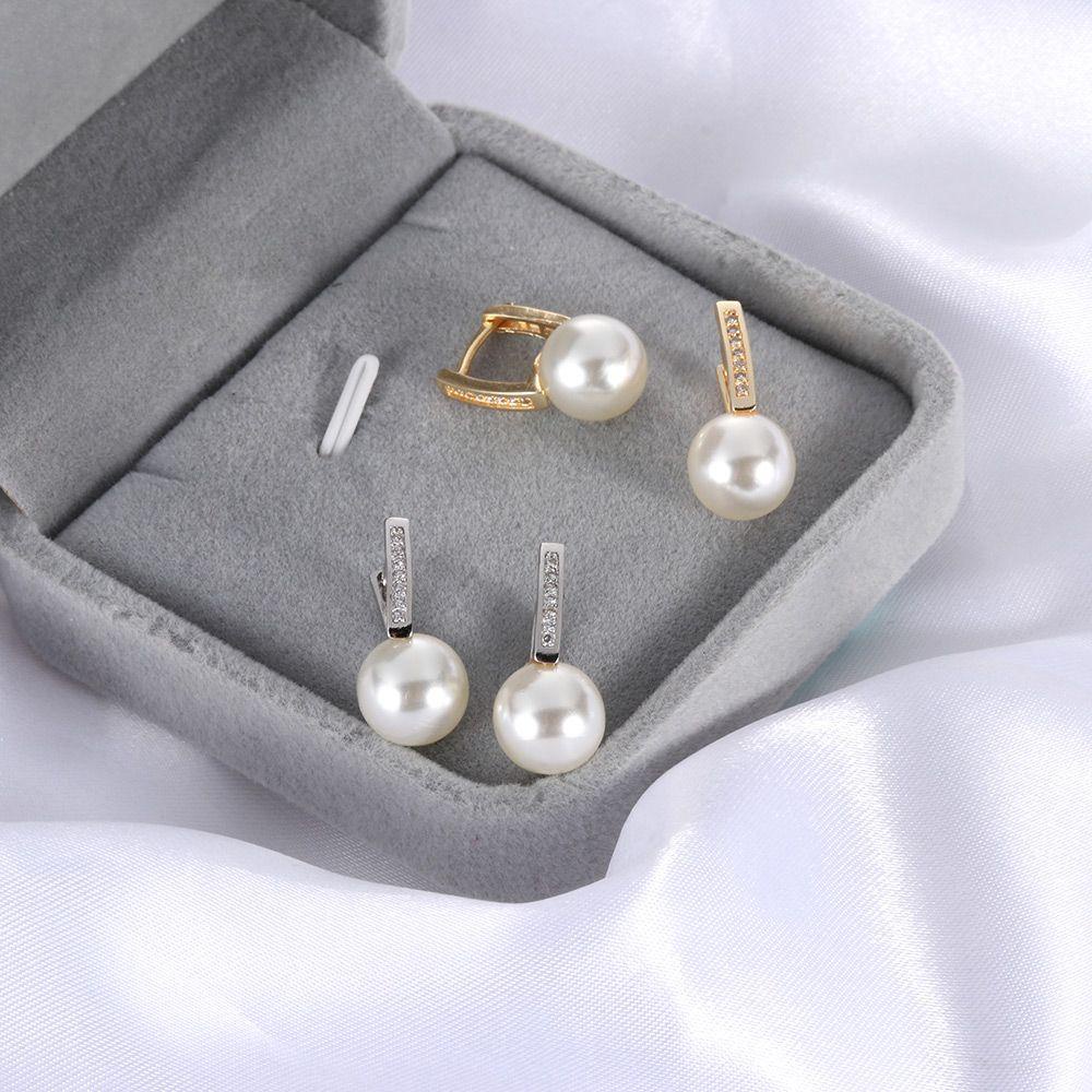 Anting Hoop LILY Hadiah Zircon Mengkilap Isi Emas 18K