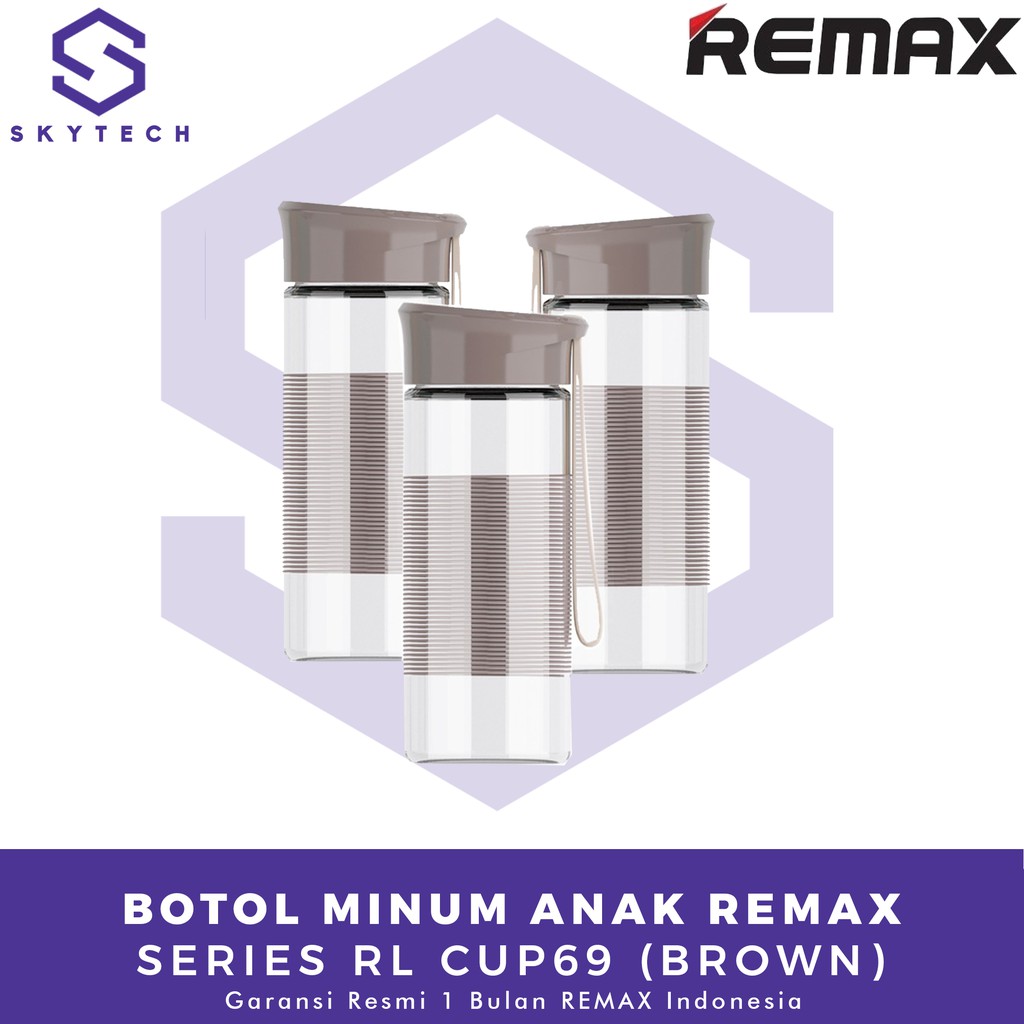 BOTOL MINUM ANAK REMAX LIFE DREAM BROWN RL CUP69 ORIGINAL GARANSI RESMI