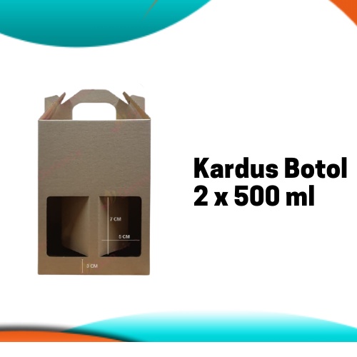 

Kardus Botol 500 ml x 2 Kardus Jinjing Dus Kemasan Kale Gift Box Hampers Packaging Tenteng Coklat