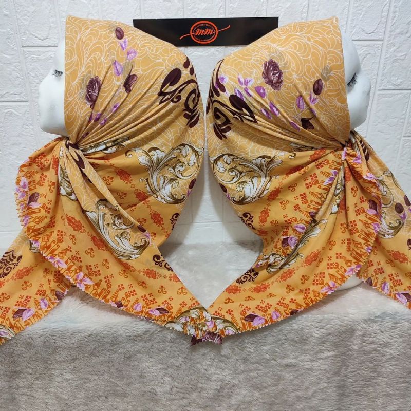 Hijab Segiempat Voal Premium Motif Mayang Sari