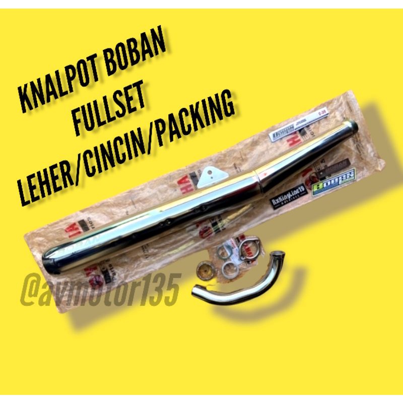 KNALPOT BOBAN FULLSET LEHERAN C33 C39 NUKLIR RX KING-1