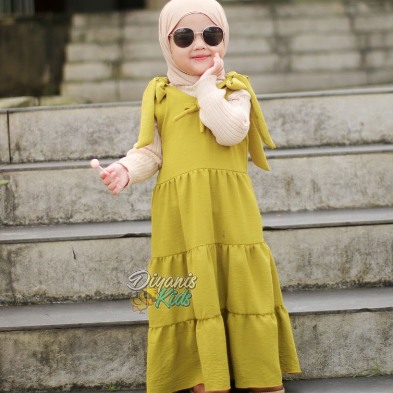 FARESYA - Overal dress anak / Dress muslim anak usia 2-6 tahun