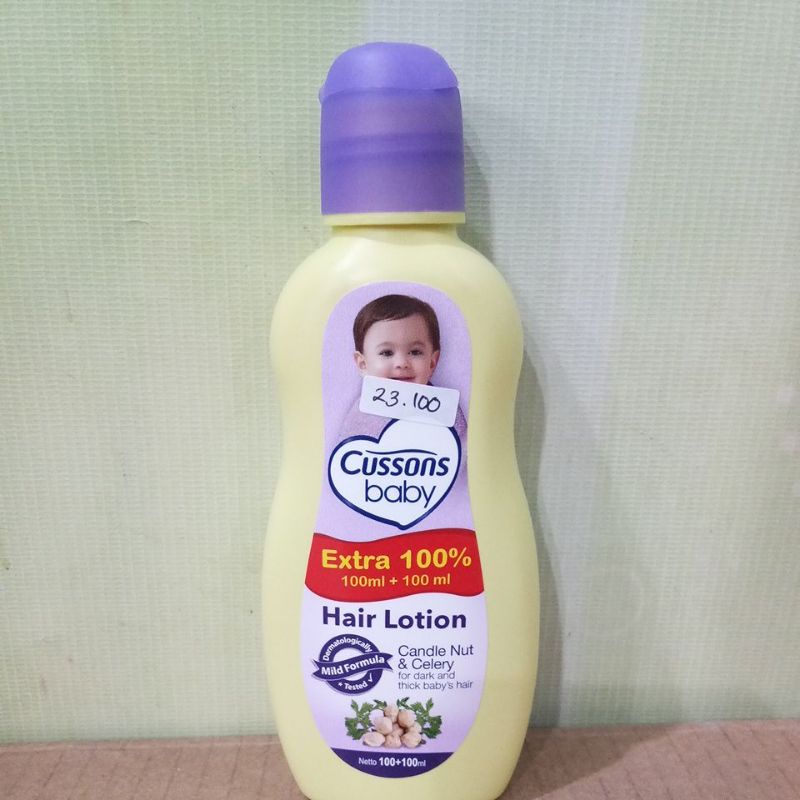 CUSSONS BABY HAIR LOTION ALMOND OIL&amp;HONEY, CANDLE NIT&amp;CELERY, AVOCADO PRO-VIT B5, COCONUT OIL&amp;ALOEVERA 100+100ML