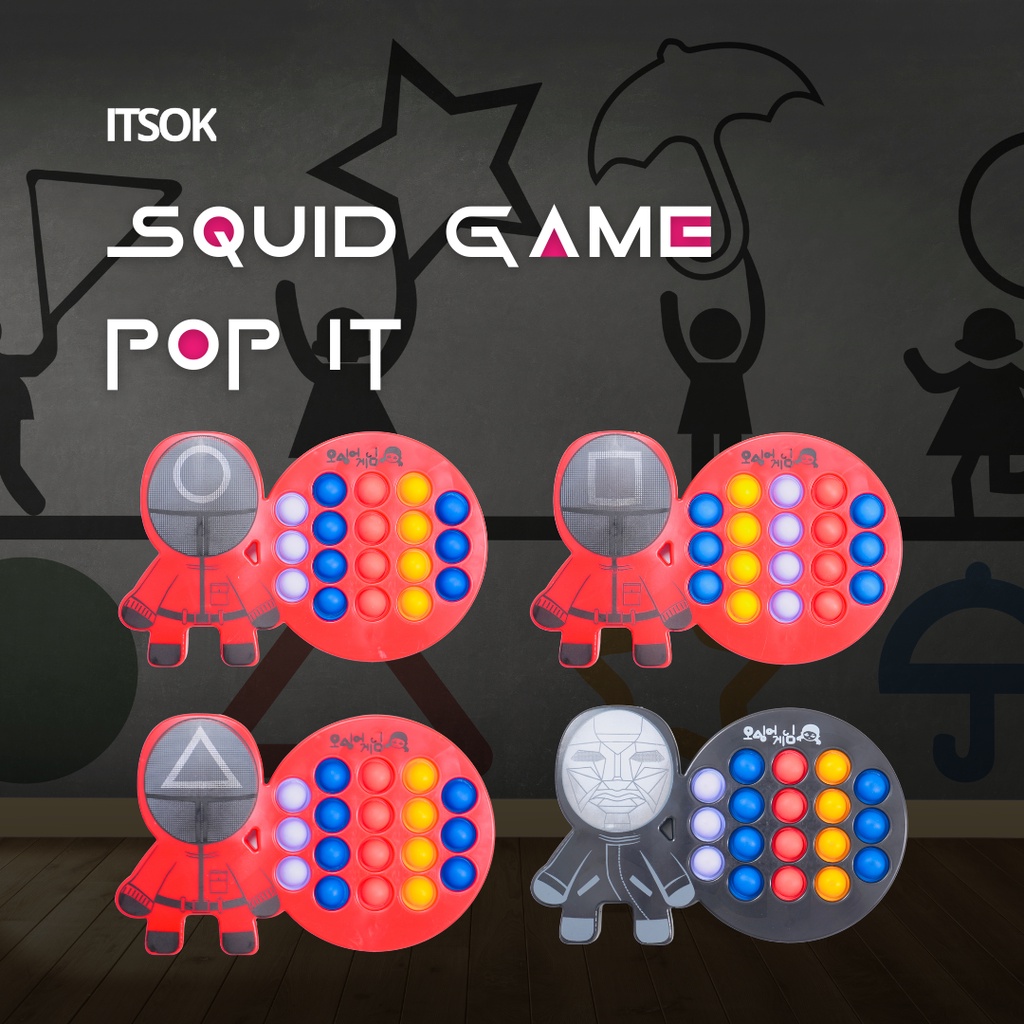 ITSOK POP IT SQUID GAME / MAINAN POP IT / FIDGET TOY / MAINAN ANAK / MAINAN SQUID GAME