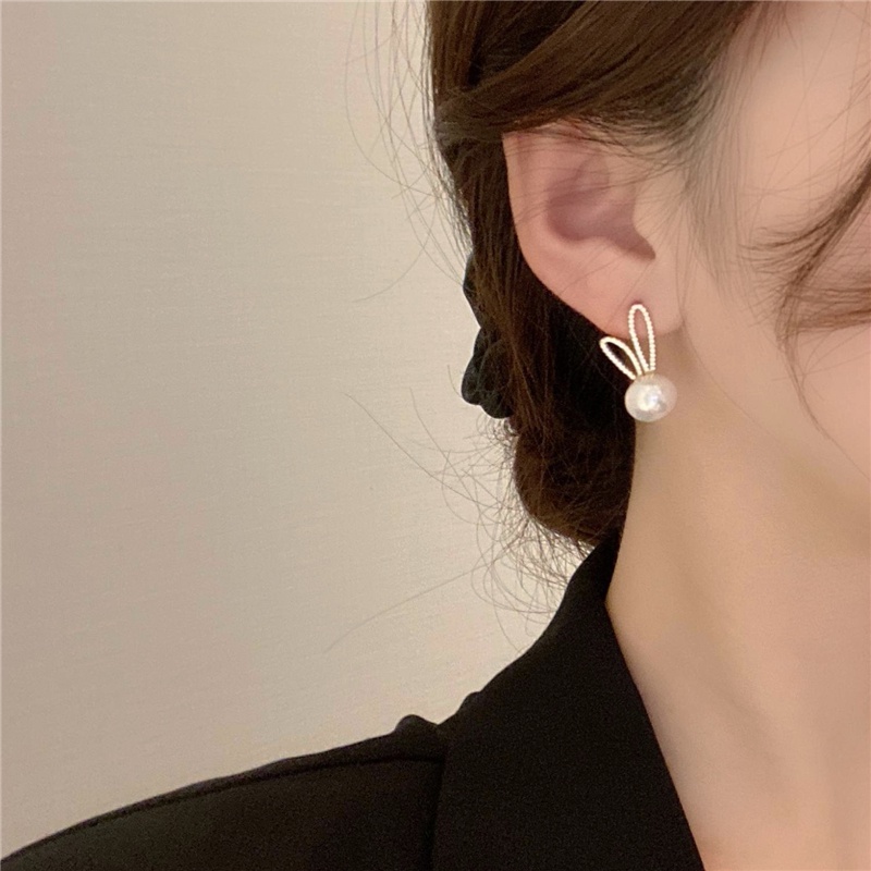 Cute Rabbit Ear S925 Shine  Earring Ear Studs Accessory Jewelry for Girls Summer