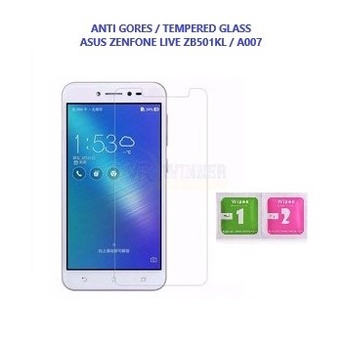 ANTI GORES / TEMPERED GLASS ASUS ZENFONE LIVE ZB501KL / A007 | SCREEN PROTECTOR | WINNER SPAREPART