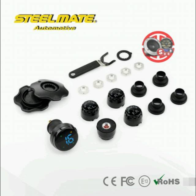 Steelmate TPMS TP75P pengukur tekanan,suhu ban mobil.