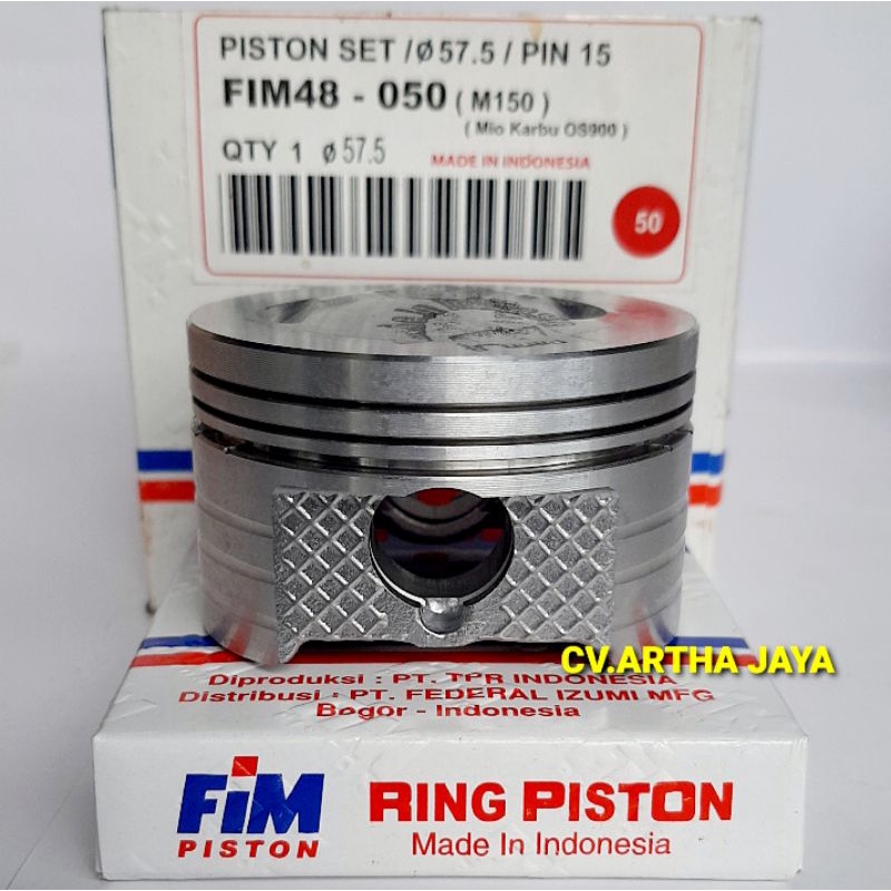 PISTON KIT FIM FIM48 BORE UP YAMAHA MIO / MIO SPORTY / MIO NEW / MIO KARBU / NOUVO ( 57 / 57,5 / 58 / 58,5 / 59 ) ( PEN 15 / PIN 15 )-1