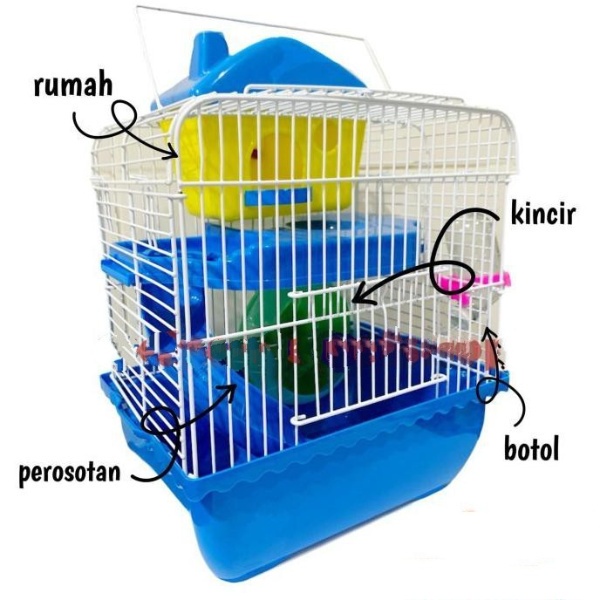 Kandang Hamster 118 Rumah Hewan Aksesoris Pet Box Sugar Glider Tingkat