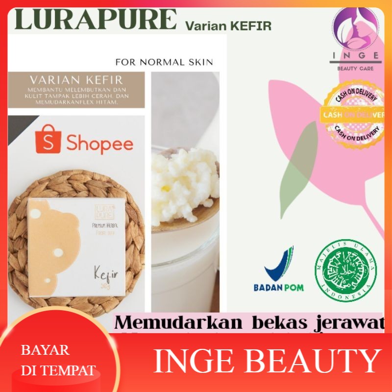 [BPOM]LURAPURE "KEFIR" SABUN PEMUTIH WAJAH DAN BADAN SKINCARE PENGHILANG JERAWAT FLEK HITAM