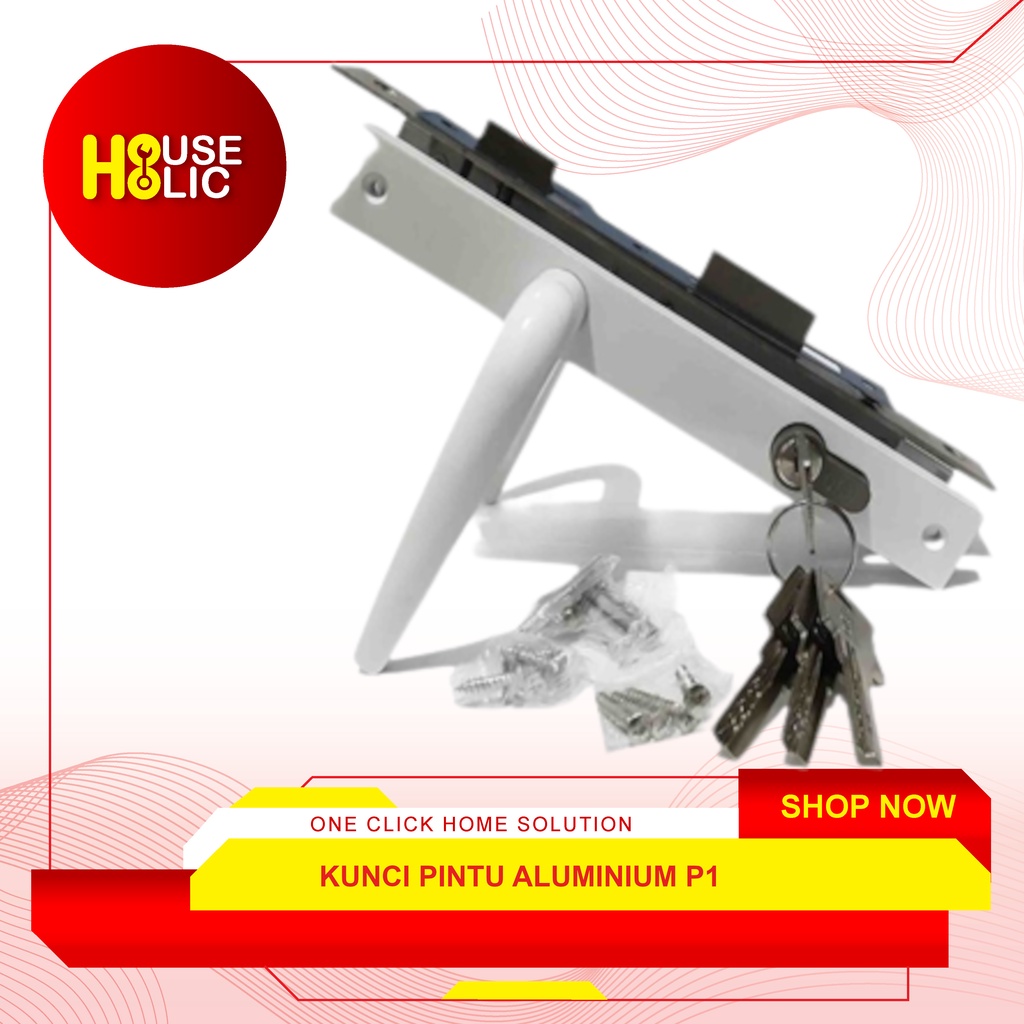 Kunci Pintu Almunium P1-20 / Handle Pintu Almunium / Gagang Pintu