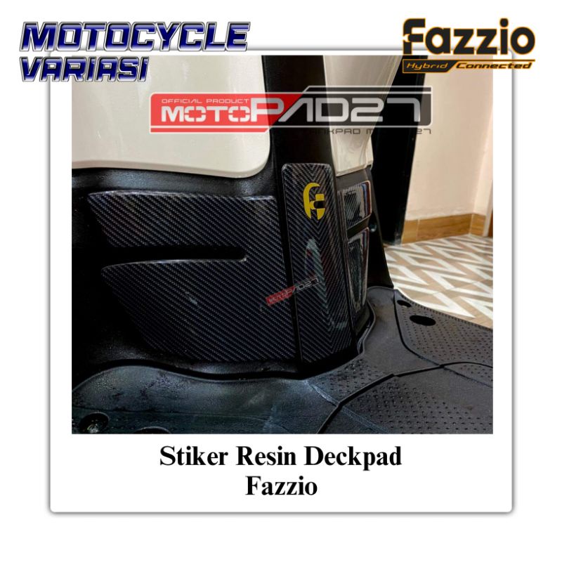 Motopad27 stiker fazzio sticker stiker deckpad Yamaha Fazzio bahan resin timbul premium