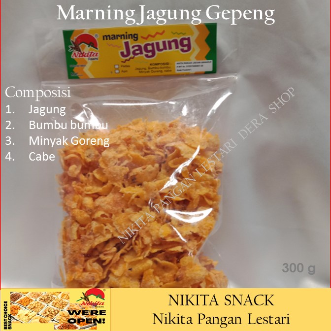 marning jagung gepeng 300g, jagung gepeng,jagung gurih ,renyah,murah meriah