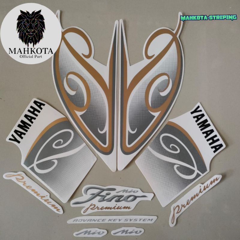 Striping Stiker Polet Sepeda Motor List yamaha fino 125 2019 premium putih list standar berkualitas 