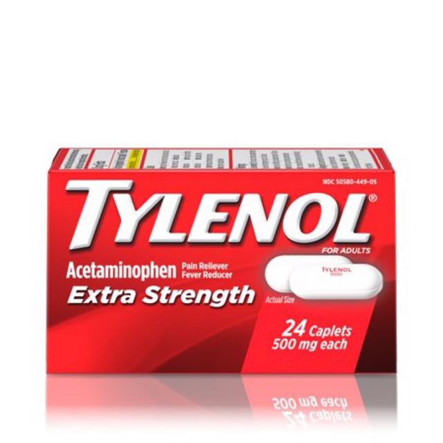 Jual Tylenol Extra Strength (Fever Reducer&Pain Reliever) 500mg /24