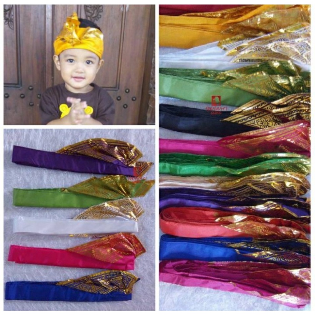 Udeng Prada Setengah Jadi - Ikat Kepala Udeng Bali Ikat Sendiri Setengah Jadi - Udeng Prada Bali