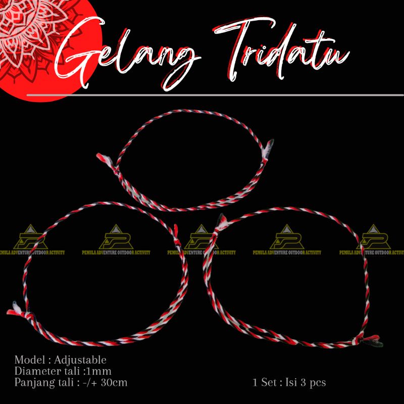 GELANG TALI TRIDATU 1mm (Adjustable)