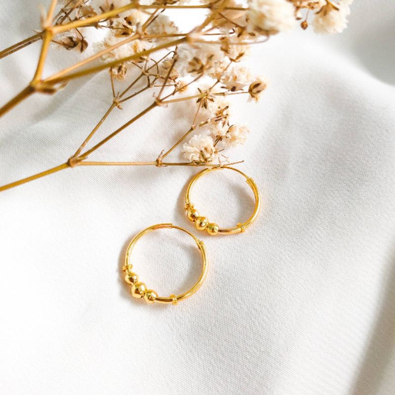 Anting emas 3 merica emas asli kadar 875