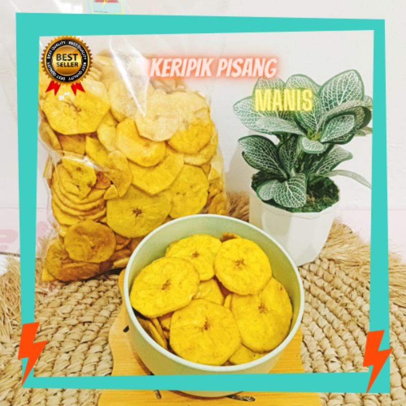 

keripik pisang manis kepok renyah kripik pisang bulat 1kg
