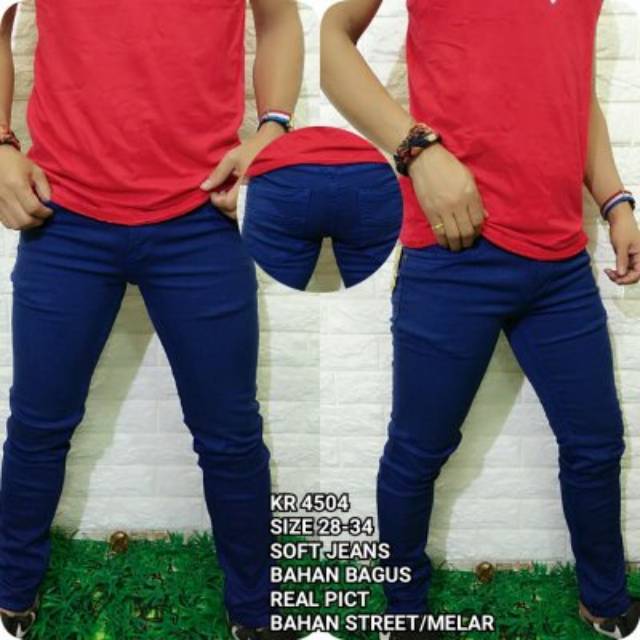 Celana panjang cowok/celana panjang Denzer Blue