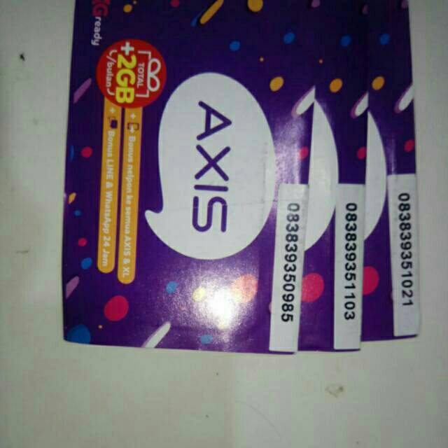 Kartu perdana Axis sudah registrasi
