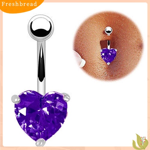 Fresh| Anting Tindik Perut / Pusar Berlian Imitasi Model Hati / Bintang Untuk Wanita