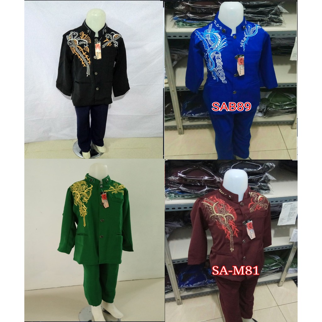 Koko Setelan Anak / Jas Setelan Bordir / Anak SMP / Koko Setelan Anak  SD / MI / SMP Remaja terlaris