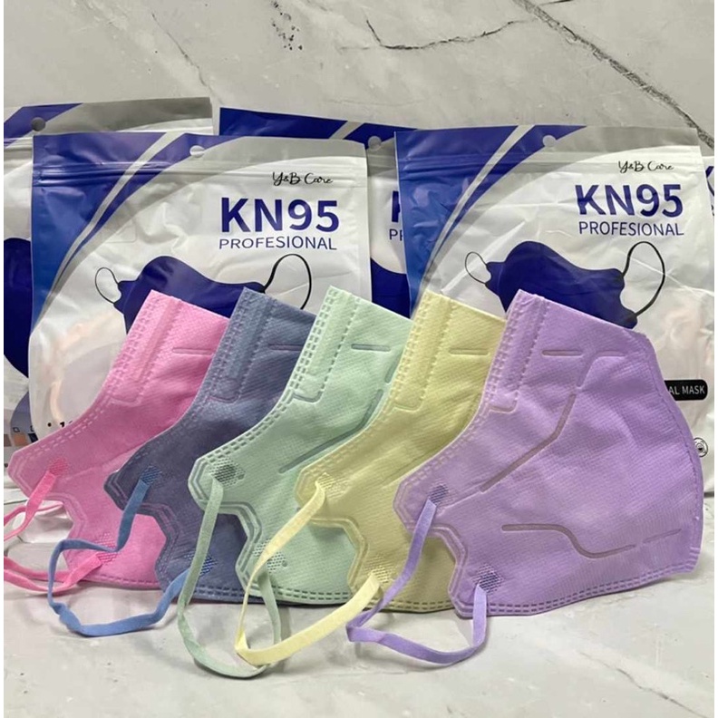 MASKER KN95 PRO WARNA / KN95 PRO WARNA Y&amp;B (isi 10pcs)