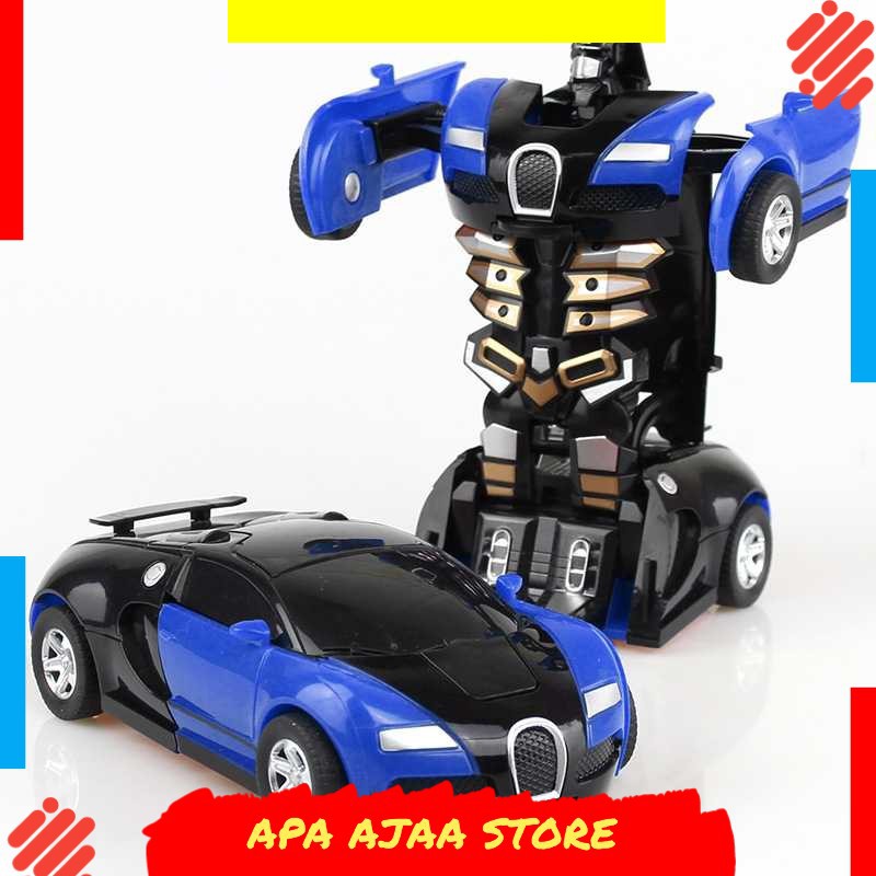 Paling Dicari ! Mainan Mobil Inertia Collision Action Figure Transformer - 866003