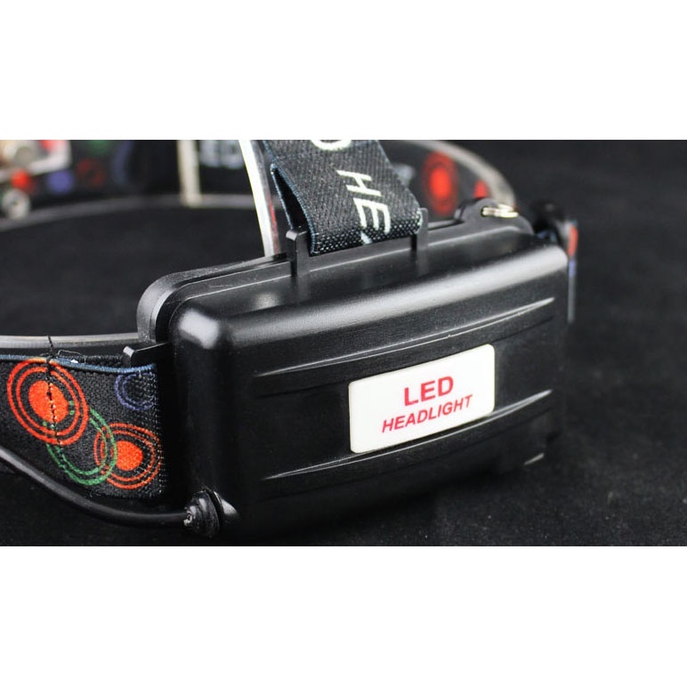 Headlamp Senter Kepala T6 + 4 XPE 40000 Lumens Set BL254