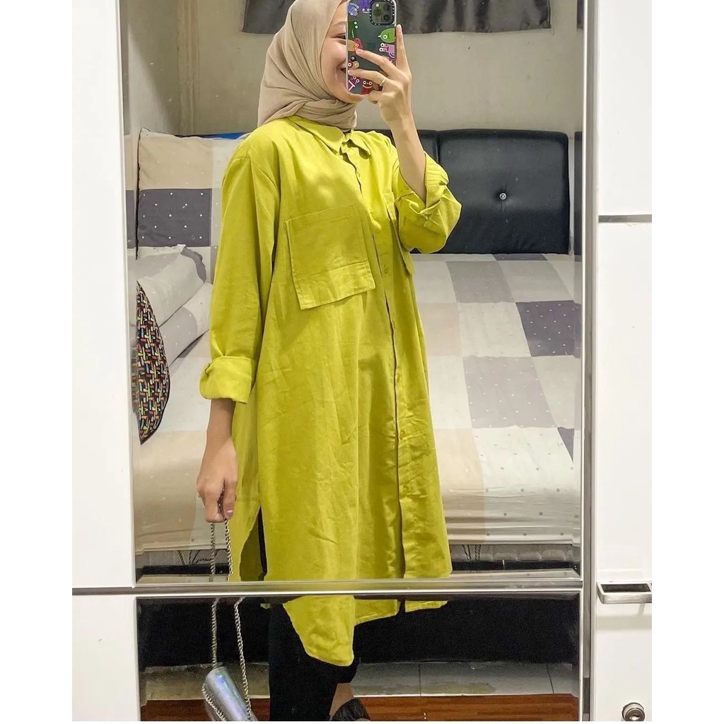 DIORA  TUNIK RAYON / TUNIK JUMBO / TUNIK FULL KANCING / TUNIK KATUN RAYON / ATASAN BAJU WANITA /  LO