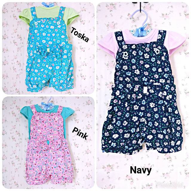 Jumpsuit anak motif bunga / Overall Anak