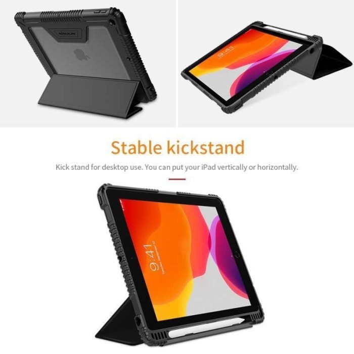 Nillkin Bumper Flip Cover Case iPad 10.2 2018 Rugged Casing iPad