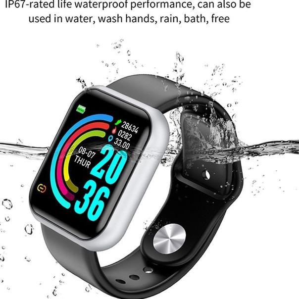➻ Dennos Y68 Smart watch D20 Tahan Air IP68 Monitor Denyut Jantung ☁