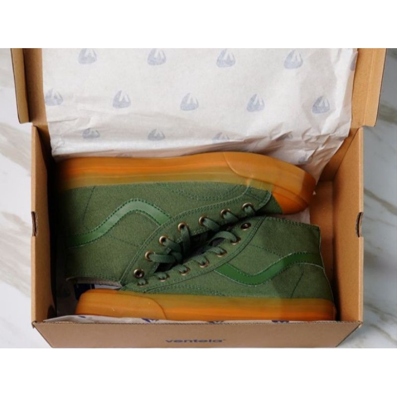 VENTELA PUBLIC HIGH ARMY GREEN GUM/ventela public/ventela original/sepatu ventela original