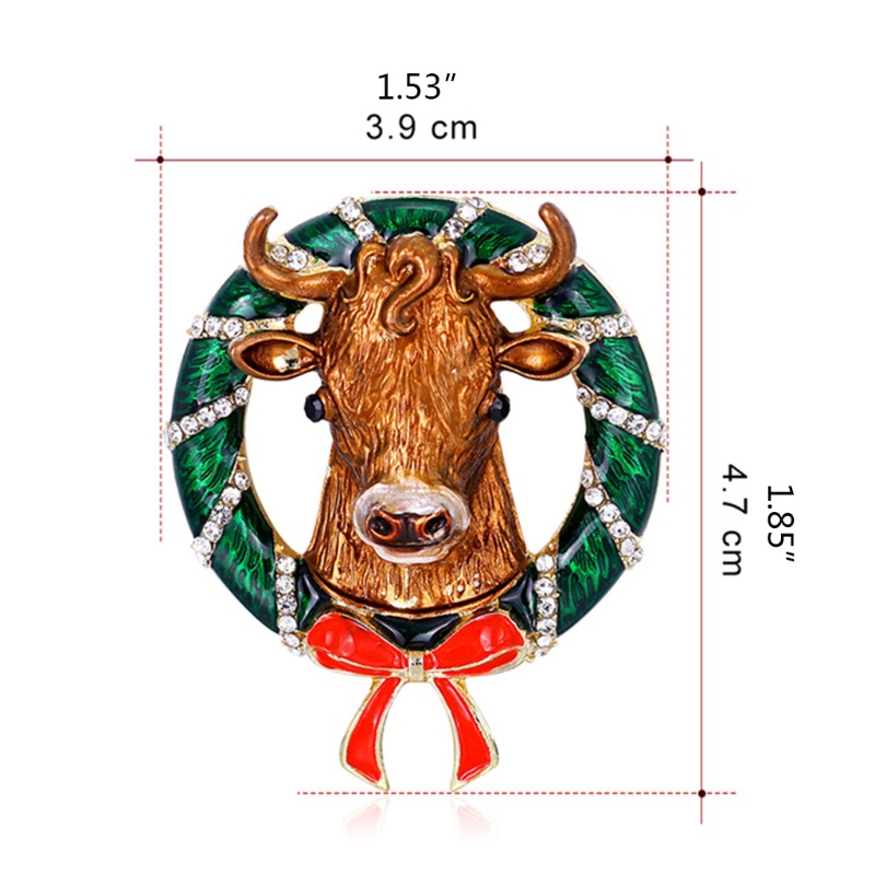 Siy Brospin Desain Rusa Hias Berlian Imitasi Gaya Retro Untuk Wanita