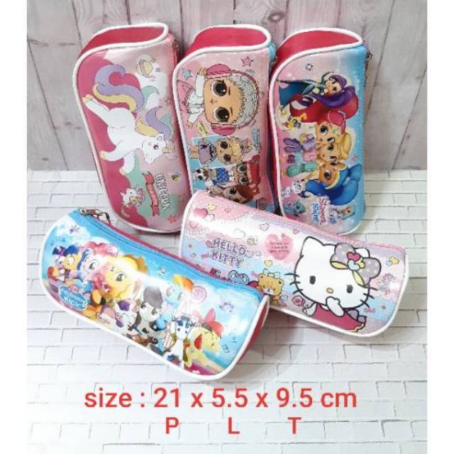 

CASE PENSIL KAIN ANAK RESLETING SIZE BESAR 21x5.5x9.5cm karakter Kartun