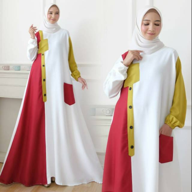 Gamis dress ZANIA maxi syari REAL PIC