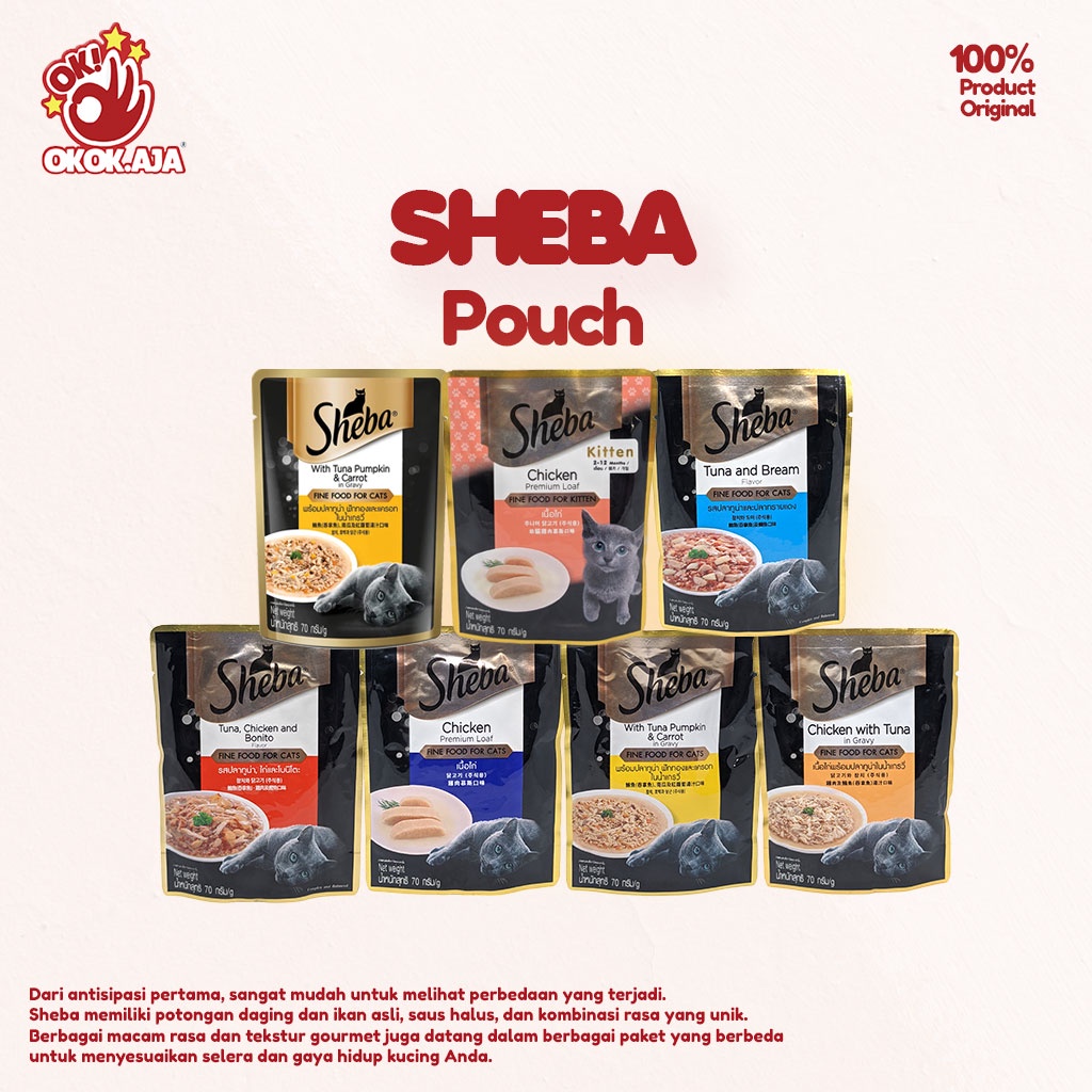 Sheba Pouch Makanan Kucing Basah Wet Food 70gr