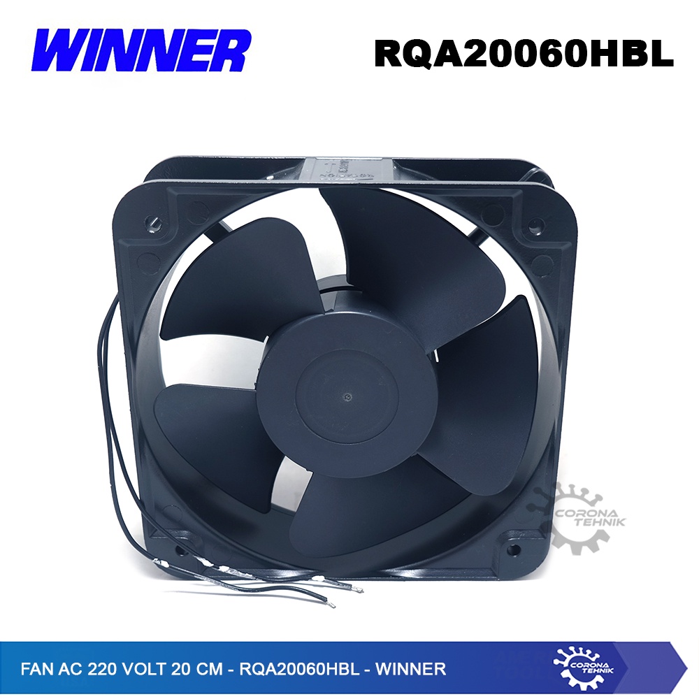 Winner - Fan AC 220 Volt 20 cm Heavy Duty 0,45A - RQA20060HBL