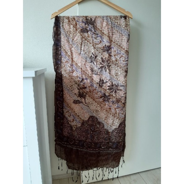 Selendang Batik Sutra| Batik Sutra Jogja| Preloved