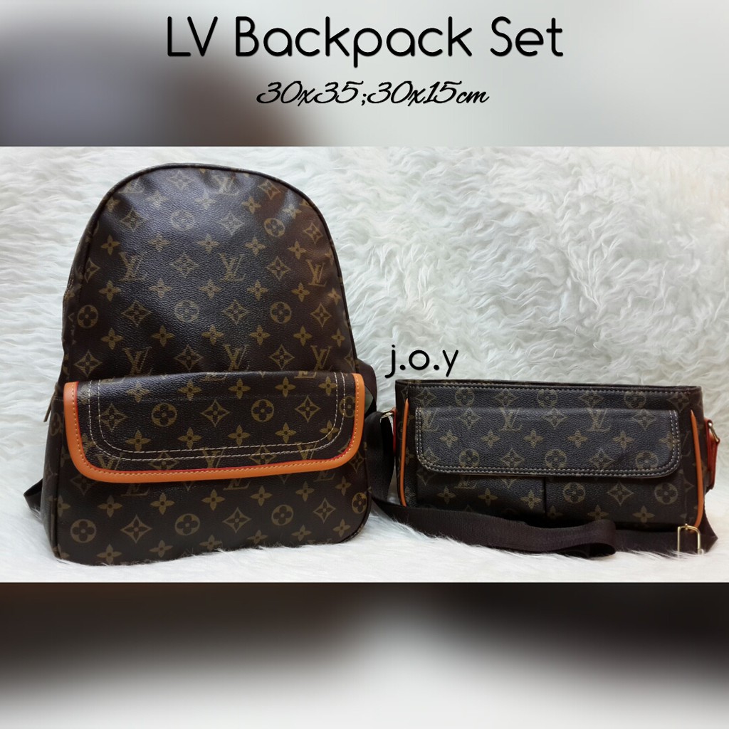Termurah Tas Lokal/Tas Murah/Paketan Tas Murah/Paket 2in1 LV Backpack