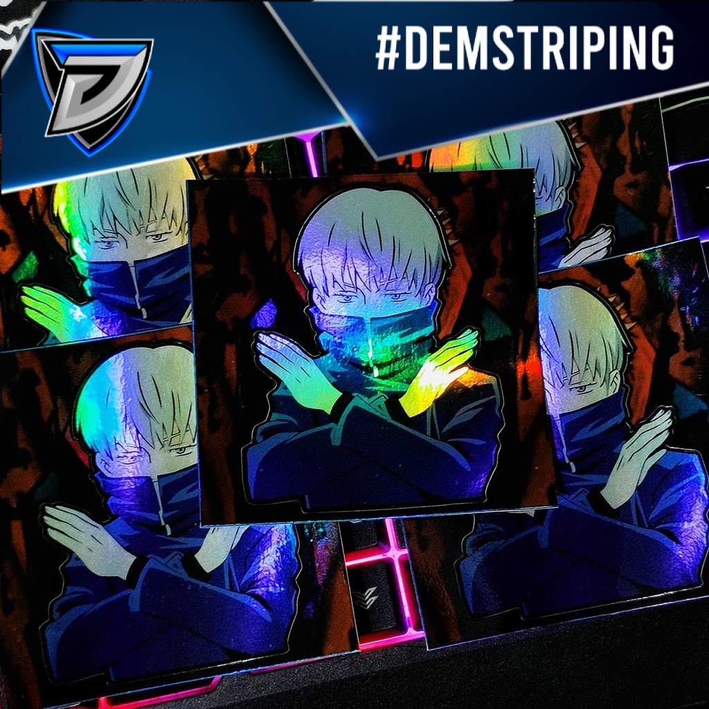 STICKER STIKER HOLOGRAM ANIME -JUJUTSU KAISEN INUMAKI TOGE - STIKER LAPTOP