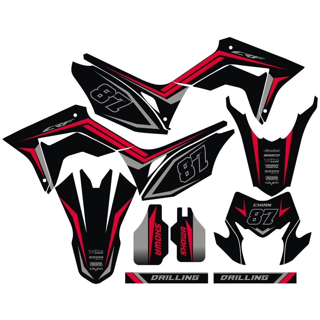 Sticker DECAL CRF 150 L Bisa Custom Stiker Honda CRF 150 L  (69)