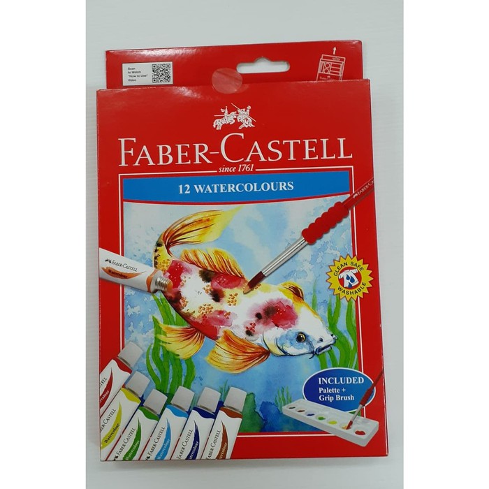 

CAT AIR FABER CASTELL 12ml TUBE 12 WARNA GRATIS PALLETE DAN GRIP BRUSH