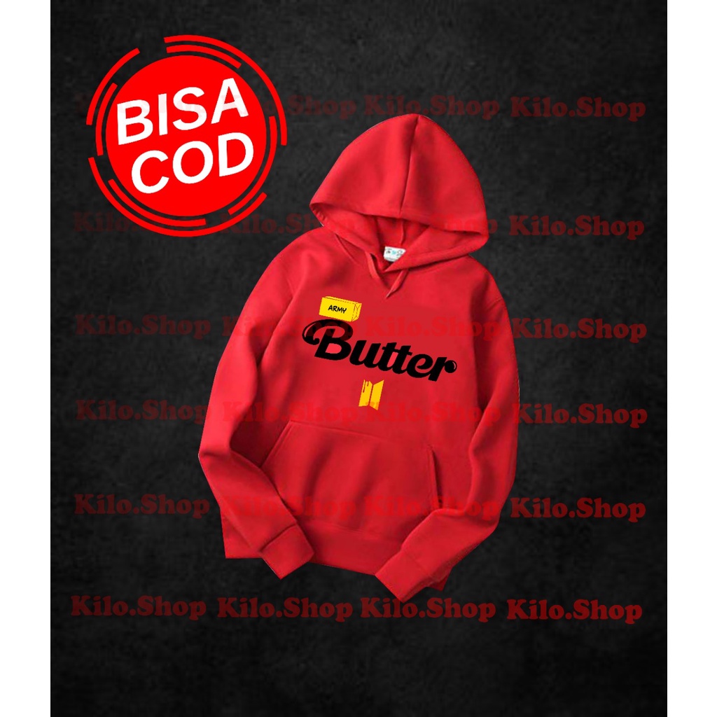 BISA COD SWEATER HOODIE OVERSIZE UNISEX KPOP BTS NEW ALBUM BUTTER  ARMY