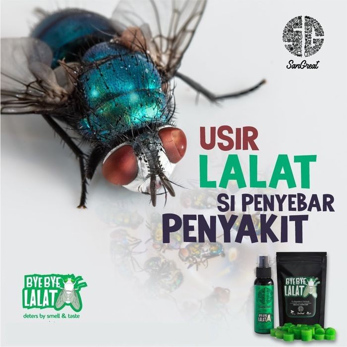 Alat Pengusir lalat natural spray 250 ml SanGreat Bye Bye Lalat ampuh aman